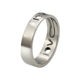 See You | Men's Wedding Ring | 18k White Gold - Click Image to Close